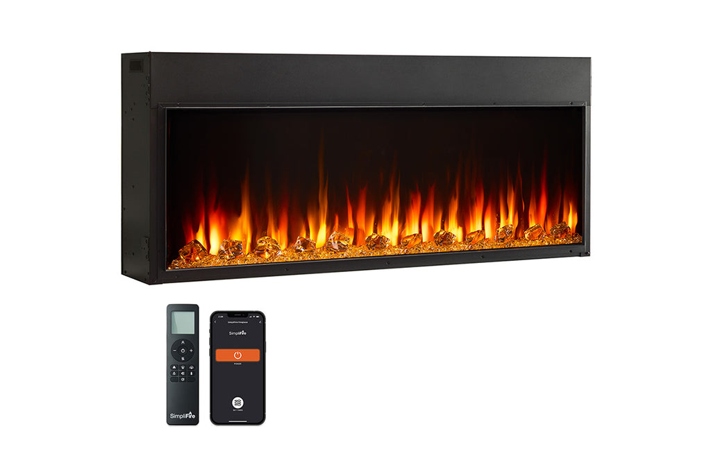 SimpliFire Scion 55 inch Smart Built-In Linear Electric Fireplace | SF-SC55-BK SF-SCN55