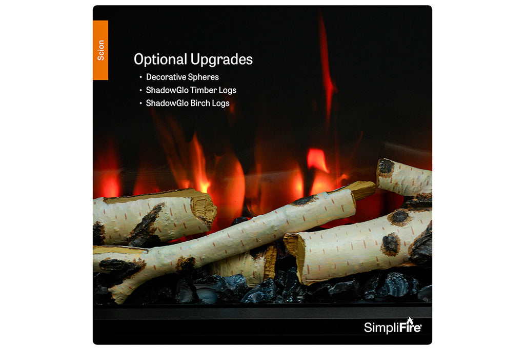 SimpliFire Scion 55 inch Smart Built-In Linear Electric Fireplace | SF-SC55-BK SF-SCN55
