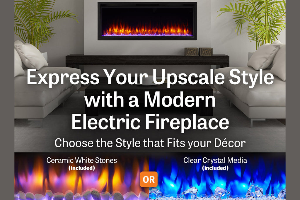 Hearth & Home SimpliFire Allusion Platinum 50 inch Wall Mount Recessed Linear Electric Fireplace Insert | SF-ALLP50-BK | Electric Fireplaces Depot