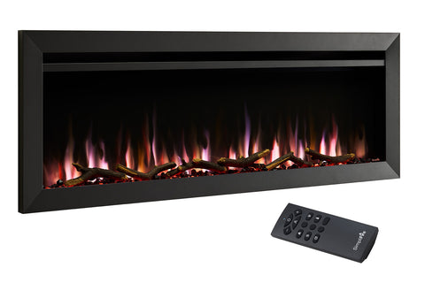 Image of SimpliFire Allusion Slim 50 inch Wall Mount Recessed Electric Fireplace SF-ALLS50