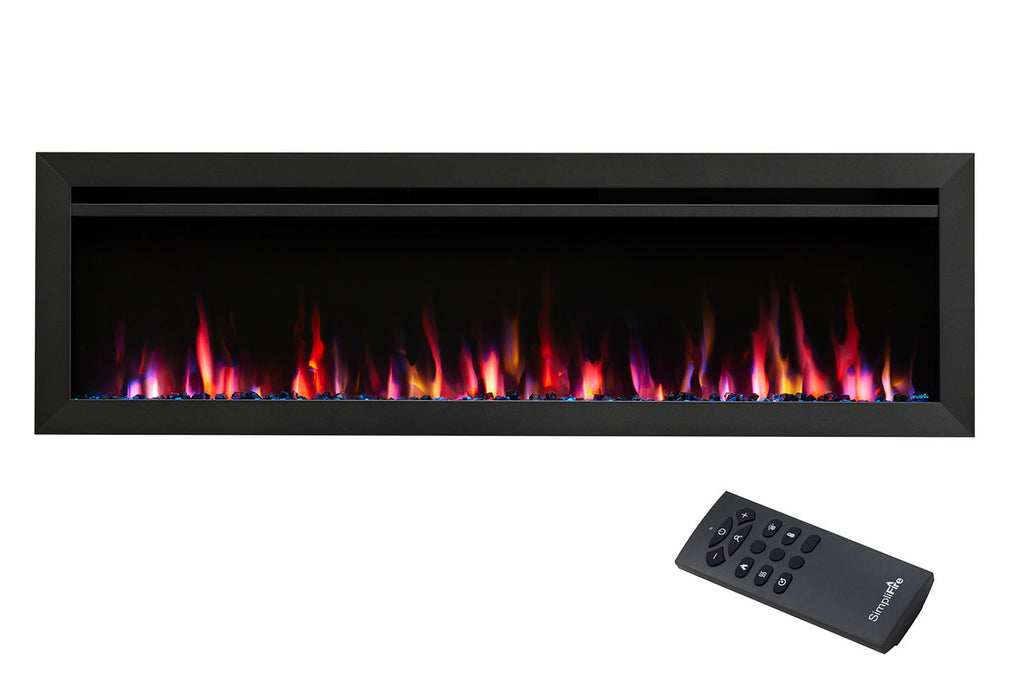 SimpliFire Allusion Slim 60 inch Wall Mount Recessed Electric Fireplace SF-ALLS60