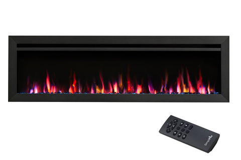 Image of SimpliFire Allusion Slim 60 inch Wall Mount Recessed Electric Fireplace SF-ALLS60