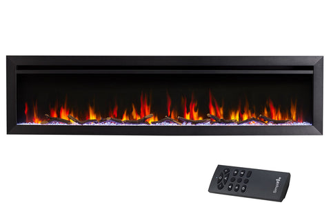 Image of SimpliFire Allusion Slim 72 inch Wall Mount Recessed Electric Fireplace - SF-ALLS72