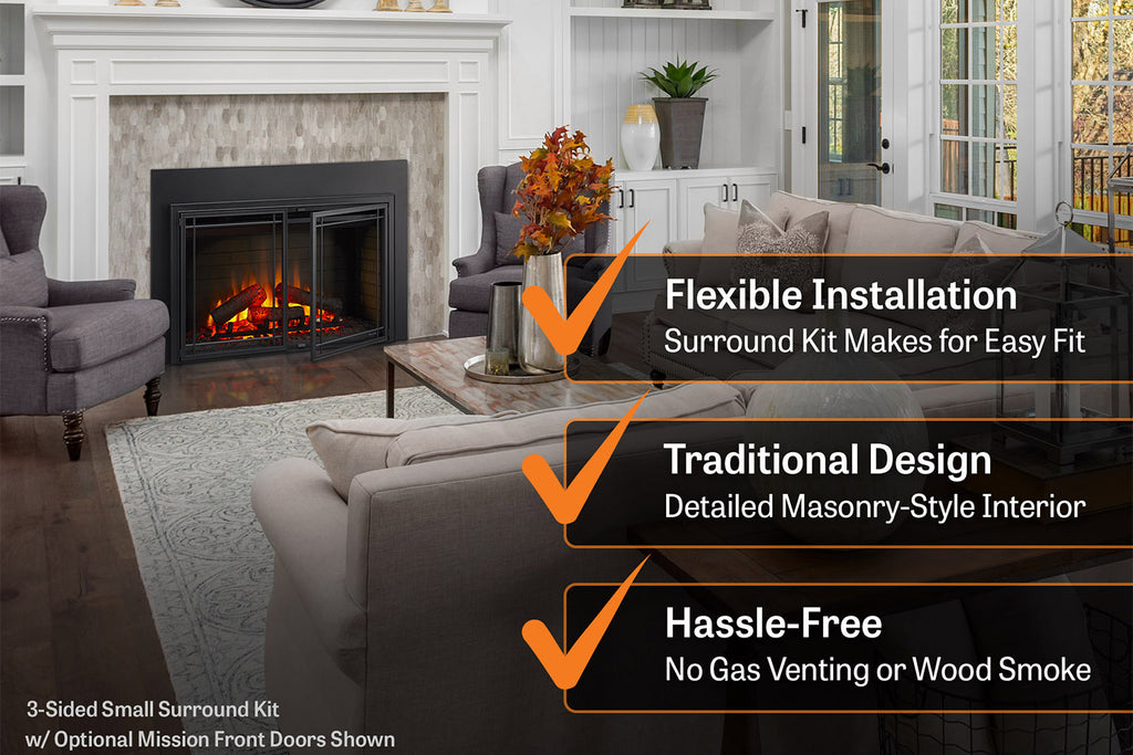 Hearth & Home SimpliFire 25 inch Electric Fireplace Insert SF-INS25 - SimpliFire Electric 25'' Firebox