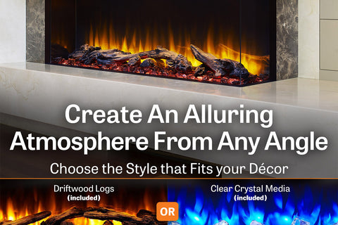 Image of SimpliFire Scion Trinity 43 in Multi-Side Built In Electric Fireplace - SF-SCT43-BK