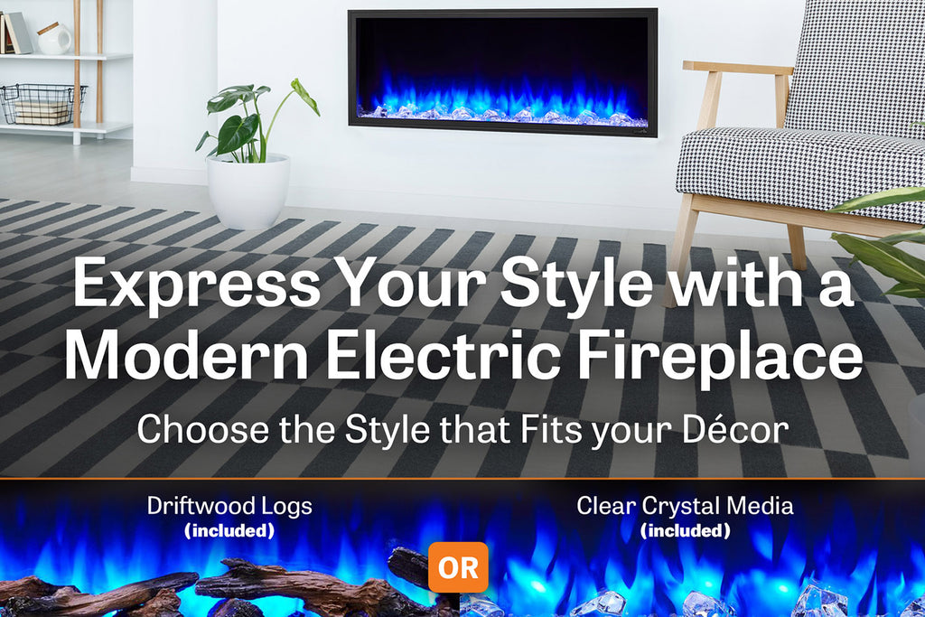 SimpliFire Scion 43-in Built-In Linear Electric Fireplace | SF-SC43-BK