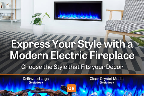 Image of SimpliFire Scion 43-in Built-In Linear Electric Fireplace | SF-SC43-BK