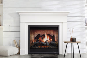 SimpliFire Wescott Mantel with Inception 36-in Traditional Virtual Electric Fireplace Folio Front SF-INC36 | MK-WS-INC36