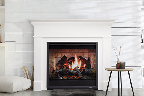 Image of SimpliFire Wescott Mantel with Inception 36-in Traditional Virtual Electric Fireplace Folio Front SF-INC36 | MK-WS-INC36