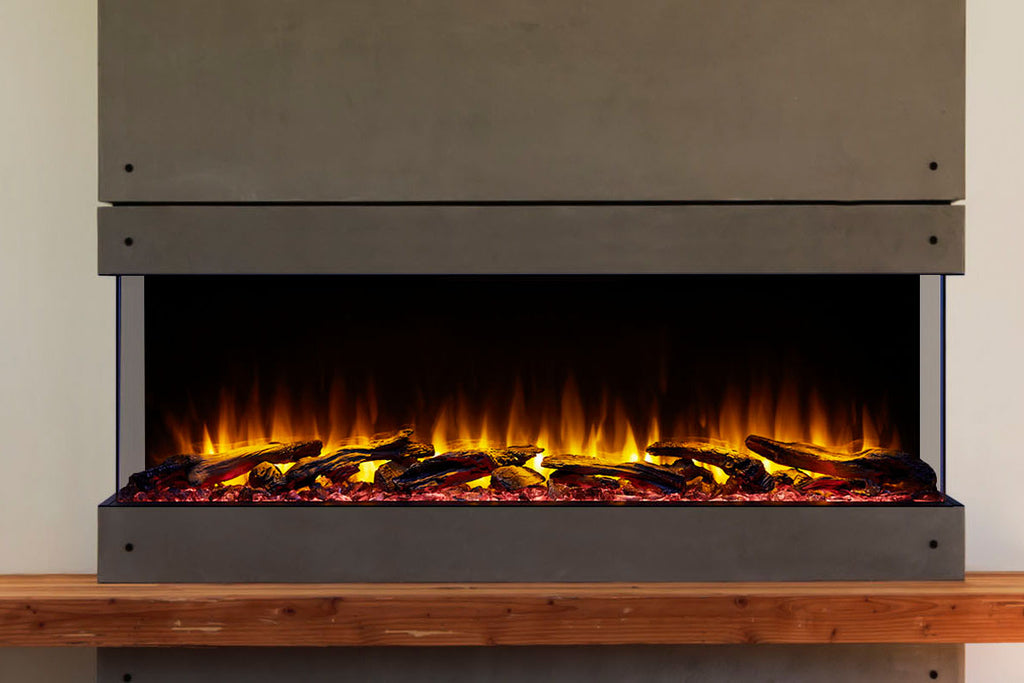 SimpliFire Scion Trinity 55 in Multi-Side Built In Linear Electric Fireplace - SF-SCT55-BK