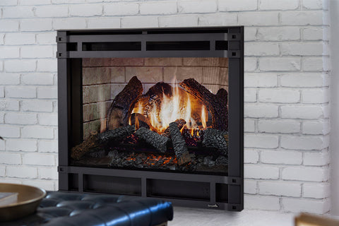 Image of SimpliFire Inception 36-in Traditional Virtual Smart Electric Fireplace with Halston Front - SF-INC36 Firebox