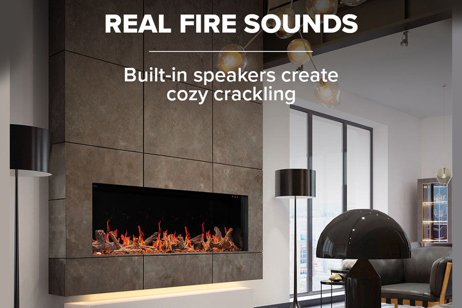 Napoleon Luminex 65 inch LCD Virtual Smart Multi-Sided Built In Electric Fireplace NEFL65LCD-3SV