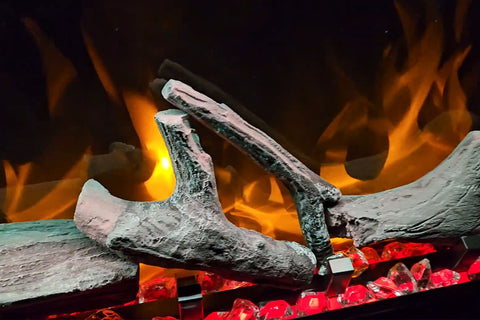Image of Amantii Symmetry Lumina  Built In Fully Recessed Wall Mount Indoor Outdoor Smart Electric Fireplace Flames