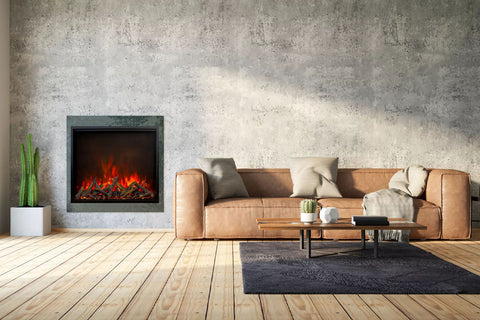 Image of Amantii Traditional Bespoke 48 Inch Built-In Indoor Outdoor Smart Electric Firebox Insert TRD-48-BESPOKE
