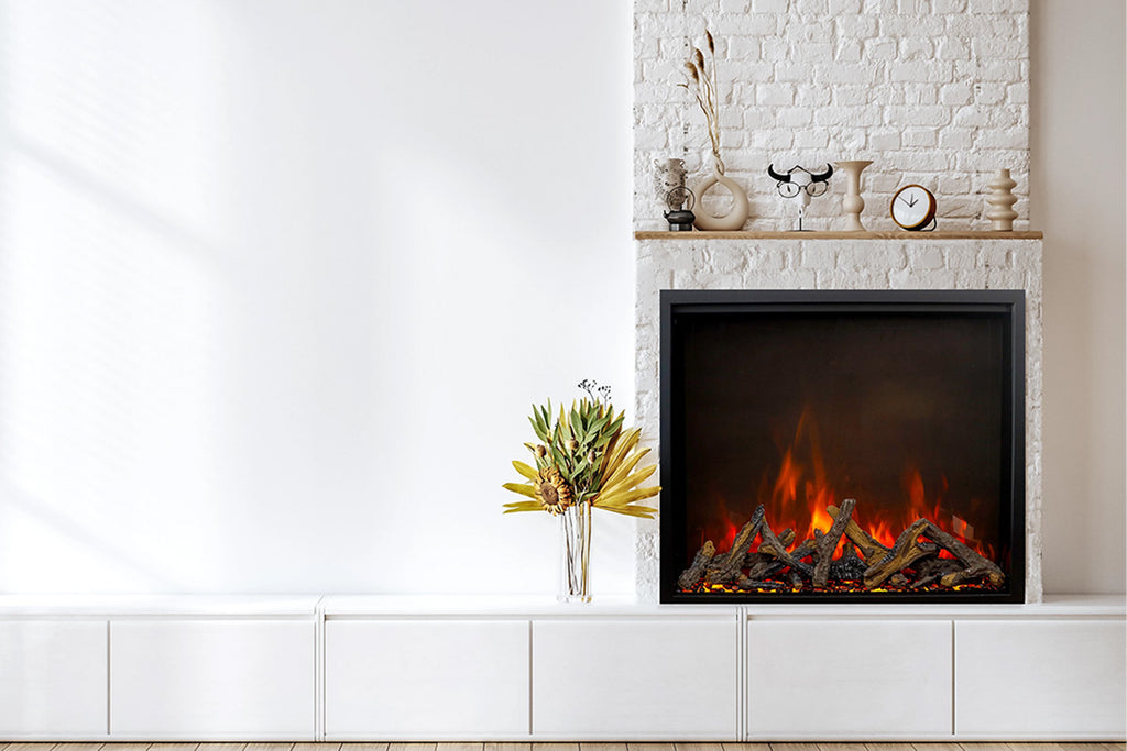 Amantii Traditional Lumina 48 Inch Built-In Indoor Outdoor Smart Electric Firebox Insert - TRD-48-LUMINA