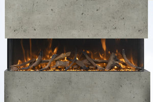 Amantii Panorama 50 inch 3-Sided Built-in Indoor & Outdoor Electric Fireplace - Heater - Electric Fireplaces Depot