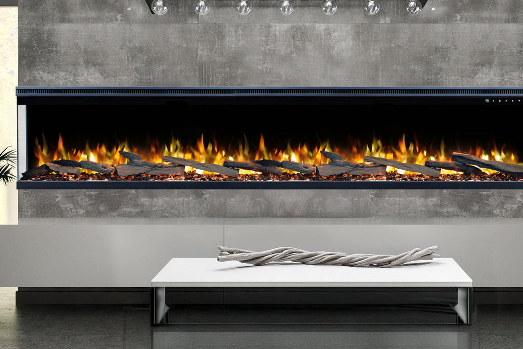 Touchstone Sideline Infinity Pro Smart 84-inch 3-Sided 2-Sided Built-In Recessed Electric Fireplace | 80066