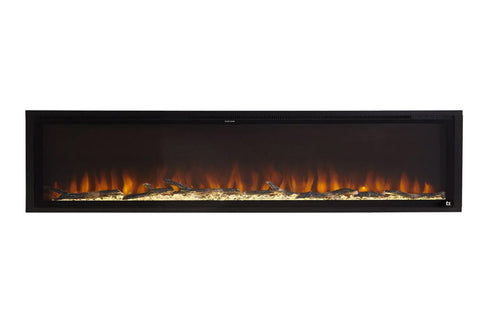 Image of Touchstone Sideline Elite 84 inch Smart Wall Mount Recessed Electric Fireplace - Built-In Fireplace Insert - 80050