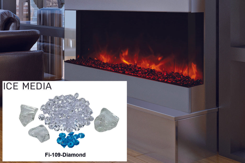 Amantii Panorama 40 inch 3-Sided Built-in Indoor & Outdoor Electric Fireplace - Heater - Electric Fireplaces Depot