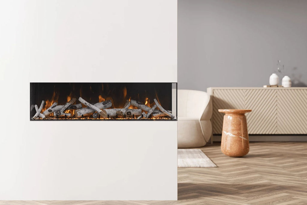 Amantii Panorama 72 inch 3-Sided Built-in Indoor & Outdoor Electric Fireplace - Heater - Electric Fireplaces Depot