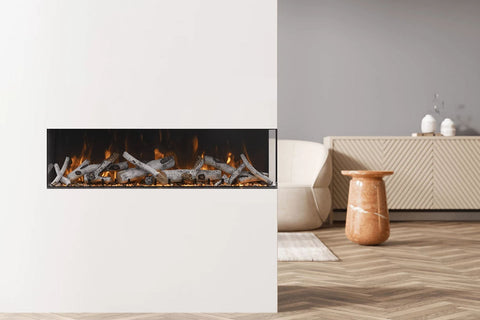 Image of Amantii Panorama 50 inch 3-Sided Built-in Indoor & Outdoor Electric Fireplace - Heater - Electric Fireplaces Depot