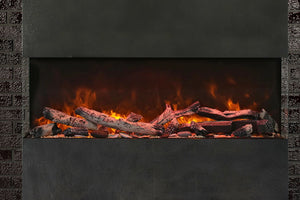 Amantii Panorama Tru View 40 inch 3-Sided Built-in Indoor Outdoor Electric Fireplace with Heater | 40-TRU-VIEW-XL