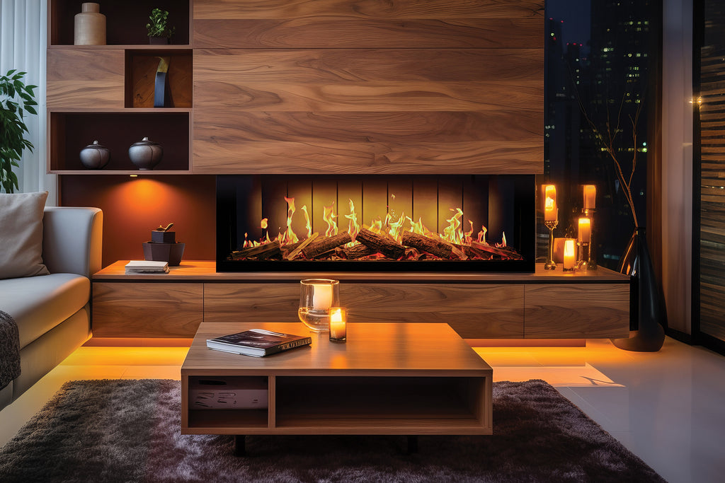 Solution Fires TrueFlame 150 3DX Virtual Multi-SiedVirtual Built-In Electric Fireplace SF-FP-TF-150-3DX