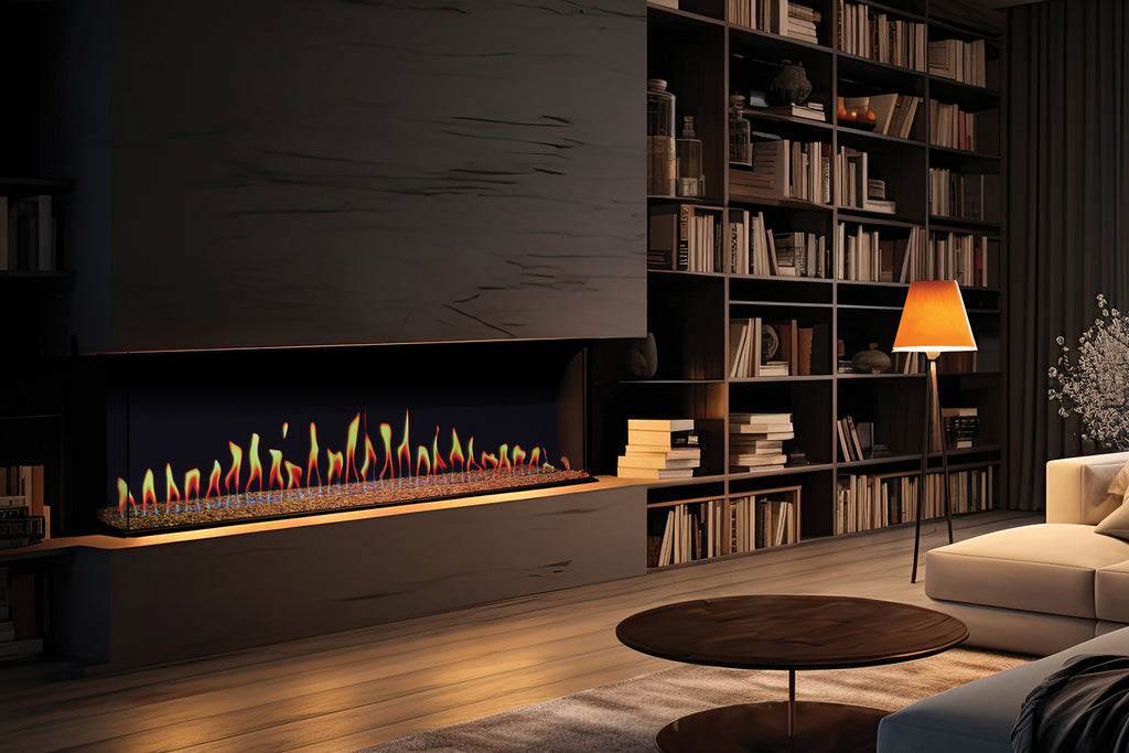 Solution Fires TrueFlame 150 3DX Virtual Multi-SiedVirtual Built-In Electric Fireplace SF-FP-TF-150-3DX