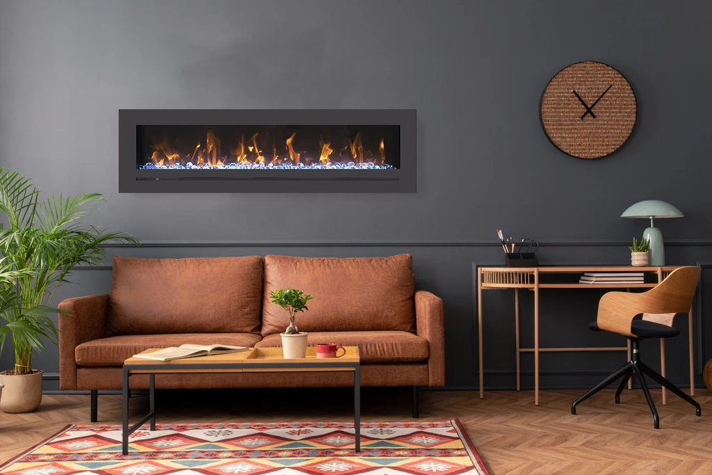 Sierra Flame 78 inch Wall Mount Linear Electric Fireplace - Heater - Electric Fireplaces Depot
