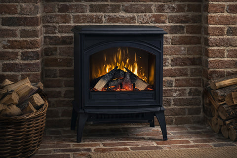 Image of Sierra Flame 23-inch Cast Iron Freestanding Smat Electric Stove - Electric Fireplace Heater E50-HO