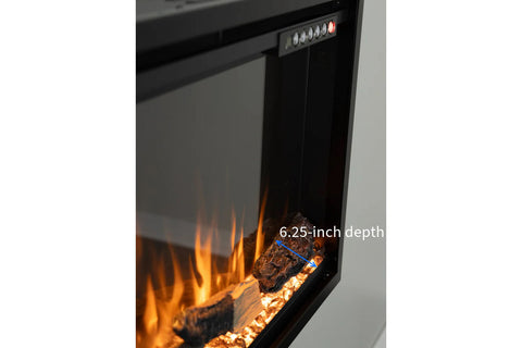 Image of Touchstone Sideline Elite Pro 60 Smart Wall Mount Recessed Electric Fireplace | Linear Fireplace Insert 80058