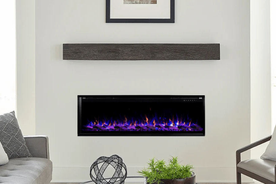 Touchstone Sideline Elite Pro 60 Smart Wall Mount Recessed Electric Fireplace | Linear Fireplace Insert 80058