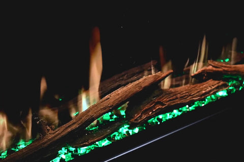 Image of Modern Flames Allwood Fireplace Media Wall in Sand - Orion Slim Heliovision 60 Electric Fireplace - AFWO-CS | OR60-SLIM