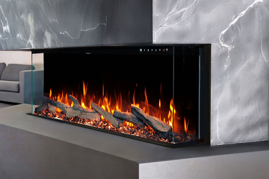 Touchstone Sideline Infinity Pro 60'' Smart 3-Sided  2-Sided Recessed Electric Fireplace