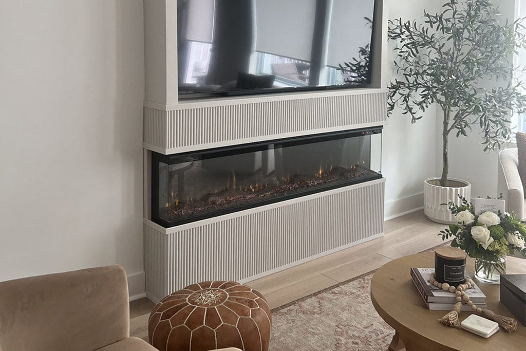 Touchstone Sideline Infinity Pro Smart 3-Sided 2-Sided Built-In Recessed Electric Fireplace