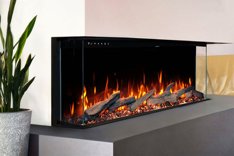 Image of Touchstone Sideline Infinity Pro Smart 50-inch 3-Sided 2-Sided Built-In Recessed Electric Fireplace | 80045