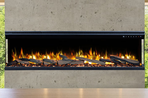 Image of Touchstone Sideline Infinity Pro Smart 72-inch 3-Sided 2-Sided Built-In Recessed Electric Fireplace 80051