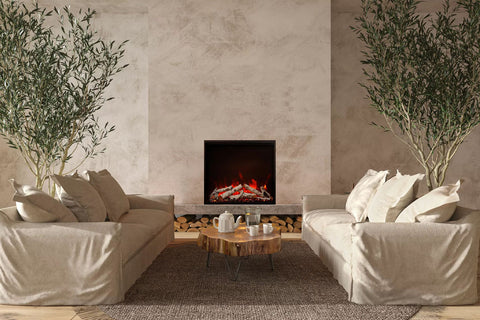 Image of Amantii Traditional Bespoke 48 Inch Built-In Indoor Outdoor Smart Electric Firebox Insert TRD-48-BESPOKE