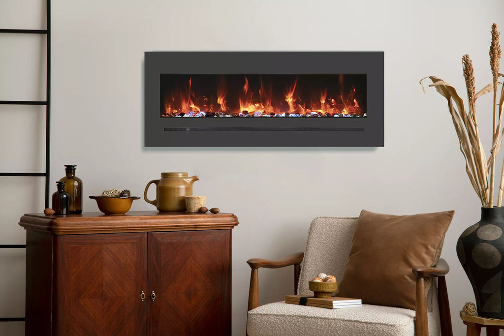 Sierra Flame 66 inch Wall Mount Linear Electric Fireplace - Heater - Electric Fireplaces Depot