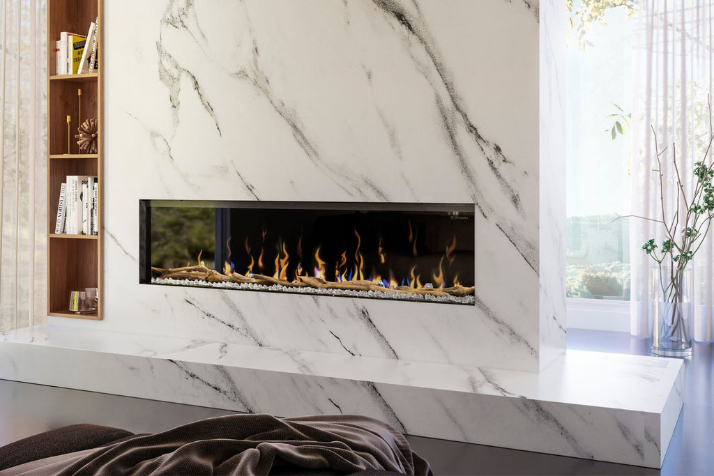 Dimplex Ignite XL Bold 74-In Smart Built-In Linear Electric Fireplace - 3-Sided Multi-Sided Electric Fireplace - XLF7417-XD