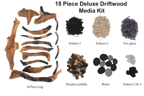 Image of Remii 45 inch Extra Tall Built-In Indoor Outdoor Electric Fireplace | Heater | 102745-XT | Deluxe Log Set | Electric Fireplaces Depot