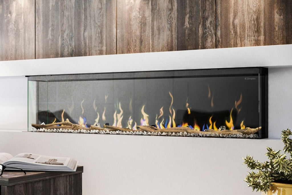 Dimplex Ignite XL Bold 74 Retuned Smart Built-In Linear Electric Fireplace - 3-Sided Multi-Sided Electric Fireplace-XLF7417-XD