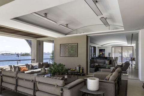 Image of Bromic Platinum Smart-Heat 4500 Watt Infrared Electric Patio Heater White | Platinum 53 in Electric Radiant Heater | BH3622001