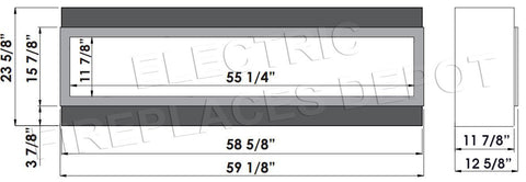 Image of Amantii Panorama 60 inch Deep Built-in Indoor & Outdoor Electric Fireplace – Heater – BI-60-DEEP-OD – Electric Fireplaces Depot