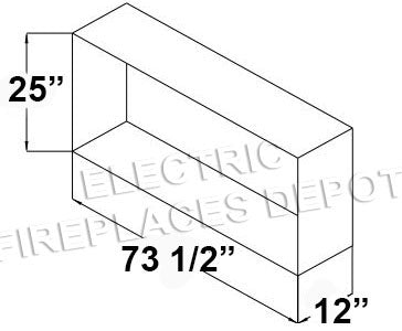 Image of Amantii Panorama 72 inch Deep Built-in Indoor & Outdoor Electric Fireplace – Heater – BI-72-DEEP-OD – Electric Fireplaces Depot