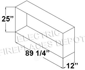 Image of Amantii Panorama 88 inch Deep Built-in Indoor & Outdoor Electric Fireplace – Heater – BI-88-DEEP-OD – Electric Fireplaces Depot