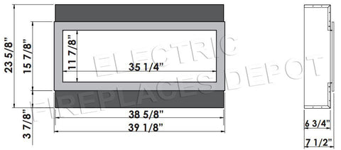 Image of Amantii Panorama 40 inch Slim Built-in Indoor & Outdoor Electric Fireplace – Heater - BI-40-SLIM-OD - Electric Fireplaces Depot