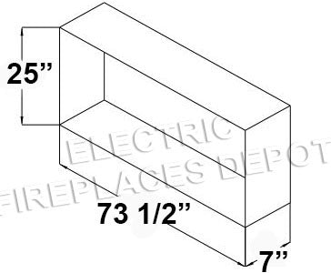 Image of Amantii Panorama 72 inch Slim Built-in Indoor & Outdoor Electric Fireplace - Heater - BI-72-SLIM-OD - Electric Fireplaces Depot