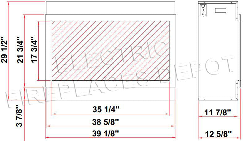 Amantii Panorama 40-in Deep Tall Built-in Indoor & Outdoor Electric Fireplace - Heater - BI-40-DEEP-XT - Electric Fireplaces Depot