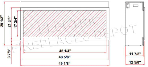 Image of Amantii Panorama 50-in Deep Tall Built-in Indoor & Outdoor Electric Fireplace - Heater - BI-50-DEEP-XT - Electric Fireplaces Depot